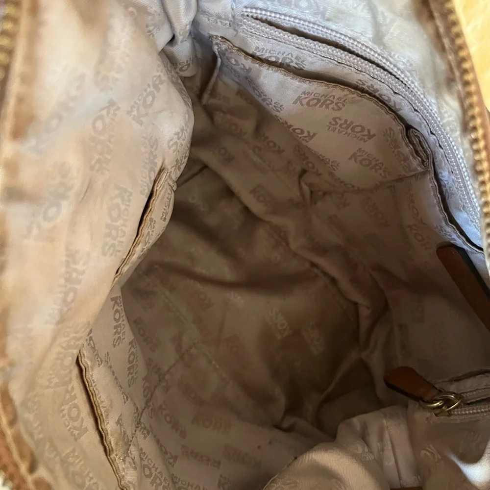 Michael Kors Tan Leather Shoulder Bag with Tassel - Picture 6 of 6